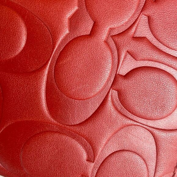 Coach Embossed Leather Wallet Persimmon F74064 - Picture 8 of 12